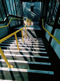 High angle view of stairs