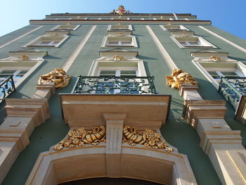 Low angle view of statue of building