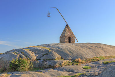 Low angle view of building against clear sky