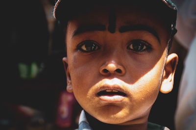 Close-up portrait of boy