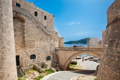 Ploce gate at the beautiful dubrovnik city walls