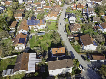 High angle view of townscape