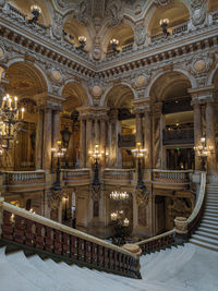 Interior of illuminated building