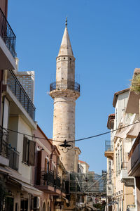 Low angle view of building against clear sky