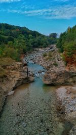 Scenic view of river against sky