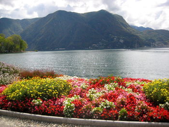 Scenic view of mountain against sky