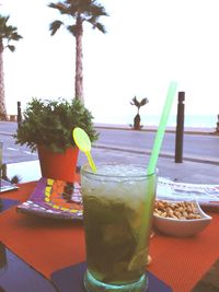 Close-up of drink on table