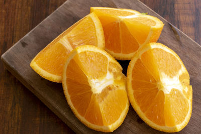 Close-up of oranges on table