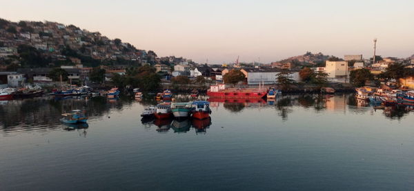 Boats in river