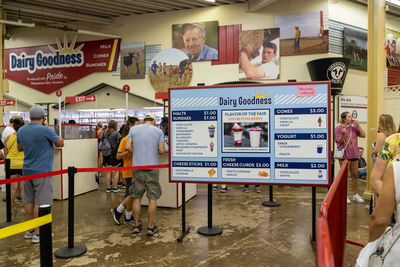 Group of people waiting for sale