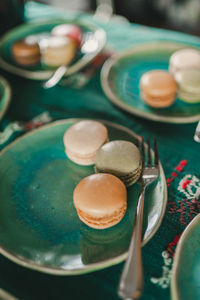 Close-up of breakfast on table