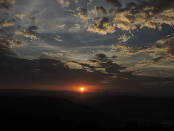 Scenic view of landscape at sunset