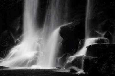 Scenic view of waterfall