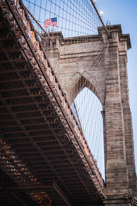 Low angle view of bridge against sky