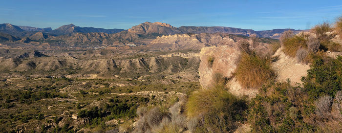 Mountains near the village busot in alicante, spain