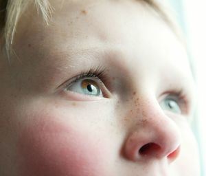 Close-up portrait of young boy