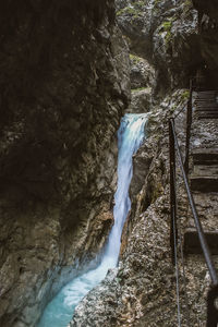 Scenic view of waterfall