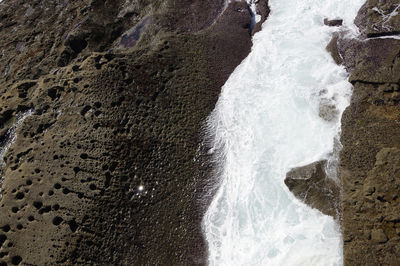 Close-up of waterfall