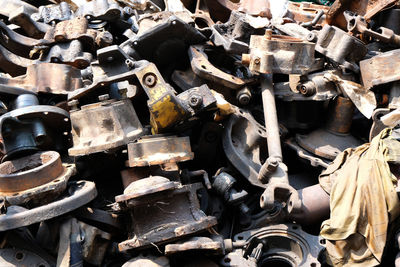 Full frame shot of old abandoned truck