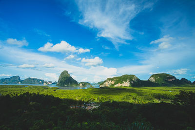 Scenic view of landscape against sky