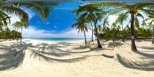 Beautiful tropical beach and turquoise water. panglao island, bohol, philippines. 360 panorama vr.