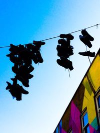 Low angle view of clear blue sky