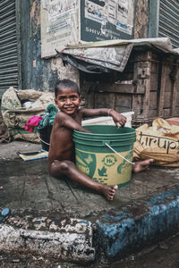 Portrait of smiling boy