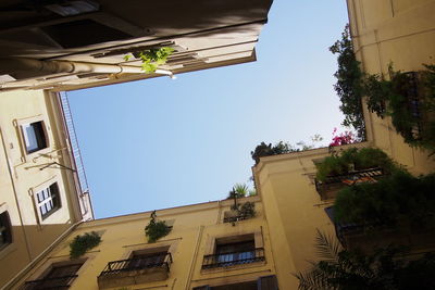 Low angle view of building against clear sky