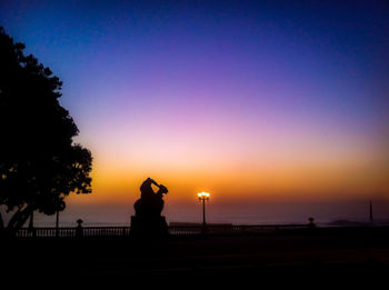 Silhouette of trees at sunset