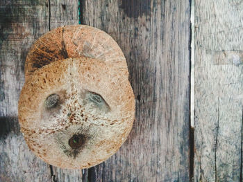 High angle view of bread on table