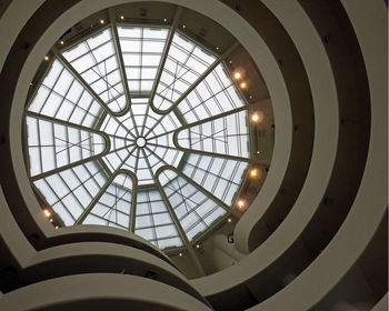 Low angle view of skylight