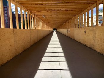 Empty corridor in building