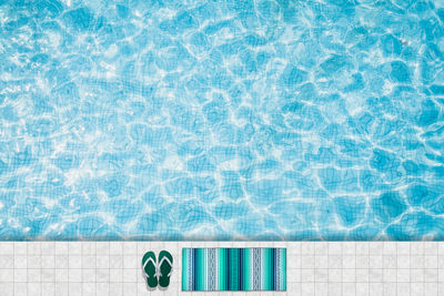 High angle view of swimming pool