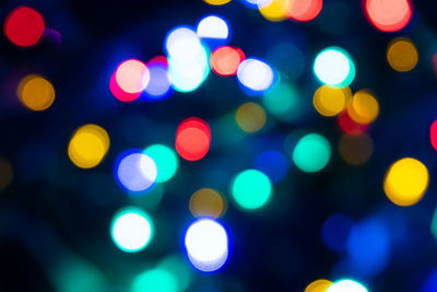 Defocused lights at night