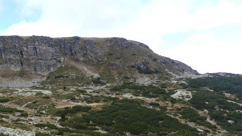 Scenic view of rocky mountains against sky