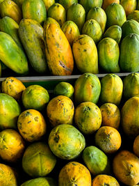 Full frame shot of fruits for sale at market