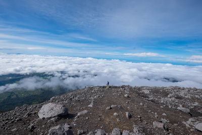 Scenic view of mountain against sky