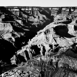 Aerial view of rock formations