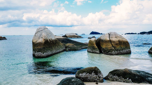 Panoramic view of sea against sky