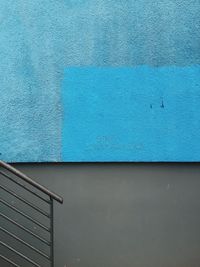 Close-up of blue wall