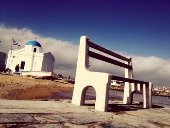 Built structure against blue sky