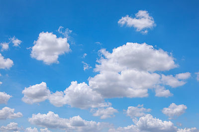 White clouds in the blue sky