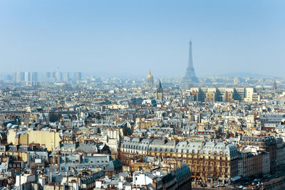 Cityscape with eiffel tower in distant