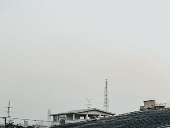 Exterior of buildings against clear sky