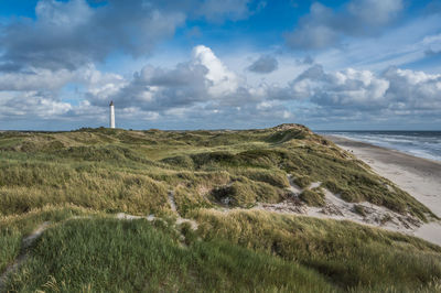 The famous danish lighthouse nørre lyngvig