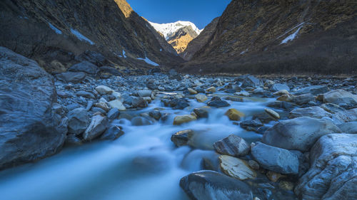 Stream flowing through rocks