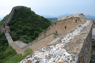 Great wall of china on mountains at jinshanling