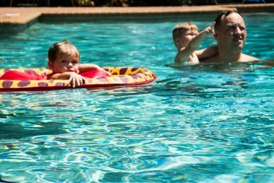 Girl swimming in water