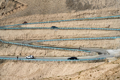 Winding roads in mountains