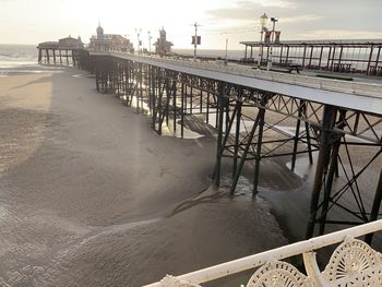 Pier on beach
